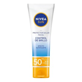 Protector Solar Facial Nivea Sun Control Brillo Fps50 50ml  Nivea Sun UV Face Shine Control Sunscreen SPF 50                                          