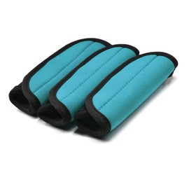 Cosmos Pack of 3 Neoprene Luggage Handle Wrap Handle Grip Luggage Identifier for Travel Bag Luggage Suitcase (Aqua Blue Color)