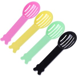 DPWOUM 4Pcs Random Colour Hamster Pet Bath Spoon, Acrylic,Small Animals, Pet Supplies