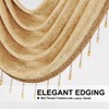 ELKCA Gold Chenille Waterfall Valance for Living Room, Single Hollow