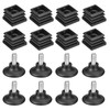 uxcell 8Pcs Inserts for Square Tubes with Leveling Feet, for