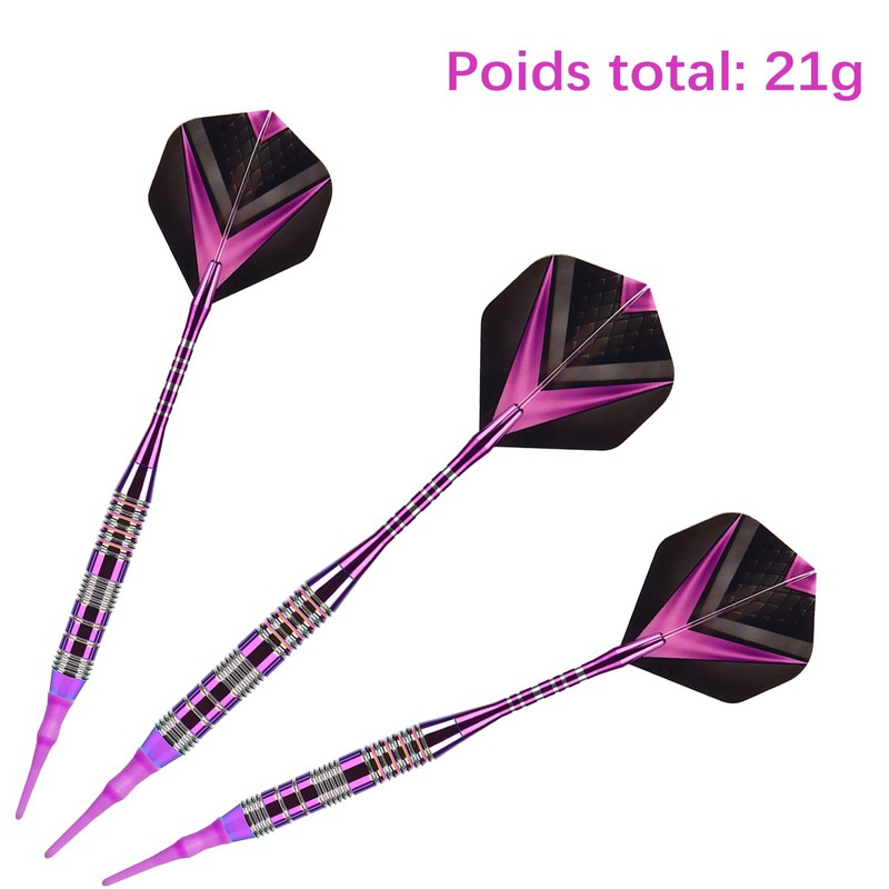 ZZJTPA Soft Tip Darts Set of Seven Colours Electronic Darts