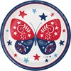 Dolly Parton Patriotic Butterflies Dinner Plates Set, 24 Count