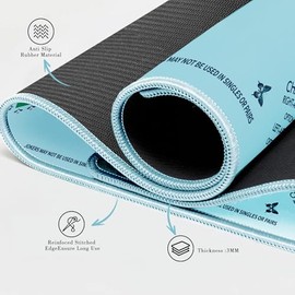 Turquoise Mahjong Mat with Lotus & Butterfly Artwork - 32.4x32.4 Inch Hand-Painted Style Rubber Mat, Zen Decor Waterproof Surface, Anti-Slip Foldable Design for Asian-Themed Game Nights