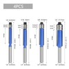 Yuentoen 4 Piece Flush Cutter Set, Blue Flush Cutter 1/4