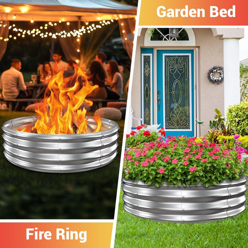 60 Inch Extra Large Fire Pit Ring for Outside, Heavy