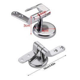 Tibapla Toilet Seat Hinges Fittings, Chrome Zinc Alloy Finished Toilet Seat Fittings and Fixtures Perfect for Most Wooden Resin MDF Toilet Seats