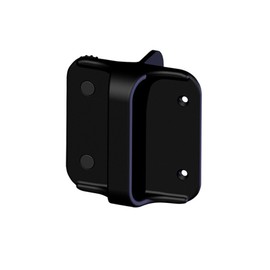NMI Fence - Nylon Gate Handles with Bumper Stops for Vinyl Gates - Black - NW6186-SD-BK - Nationwide Industries