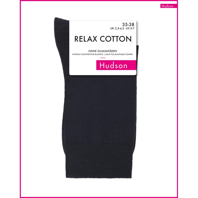Hudson Women's 005120 RELAX COTTON SOCKE Calf Socks, White (White