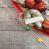 5-Piece Heart-Shaped Knitting Needle Stoppers – Double-Hole Spring Cord Locks