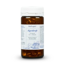 BioProphyl® Algenkraft - Algenöl reich an Omega-3-Fettsäuren für ein gesundes Herz - 60 pflanzliche Kapseln für 2 Monate