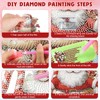 DOMROM Santa Claus Diamond Art Painting Hanging Kit for Adults