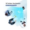 HOMETOP Tower Fan: 12'' Desk Fan 3 Speeds 110° Oscillation,