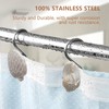 12-Pack Coastal Shower Curtain Hooks – Decorative Seashell, Starfish &