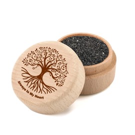 Small Wood Urn for Human Ashes, Tree of Life Wooden Box Urns for Ashes - Biodegradable Cremation Urns for Human Ashes or Pet Ashes, Pet Hair Keepsake Box