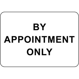 by Appointment Only Vinyl Label Decal Sticker 7 Inches X 5 Inches
