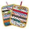 Jukway 2Pcs Beautiful Cotton Pot Holders for Kitchen, 100% Cotton