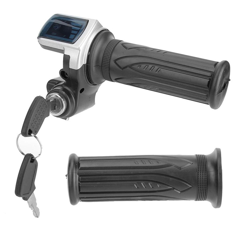 Throttle Handle 36V Half-Twist Throttle with LED Power Indicator Key