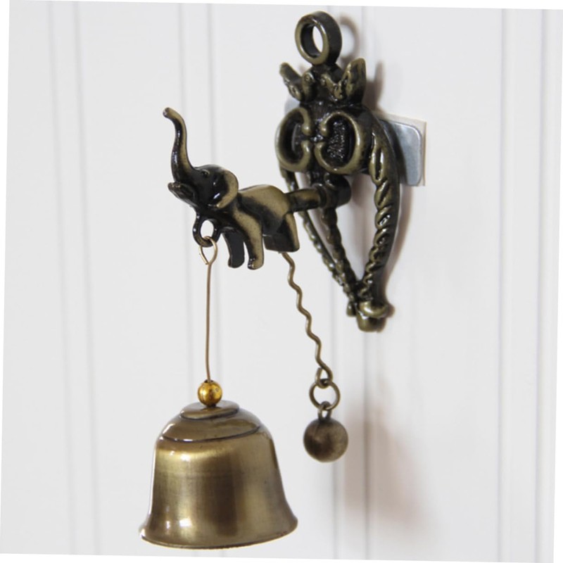 Levemolo Elephant Door Bell Metal Wind Chime Bells Retro Ornament