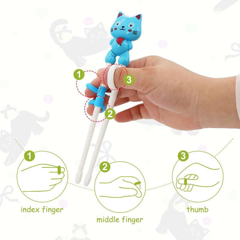 8 Pairs Training Chopsticks for Kids, Beginners Learning Chopsticks, Cute