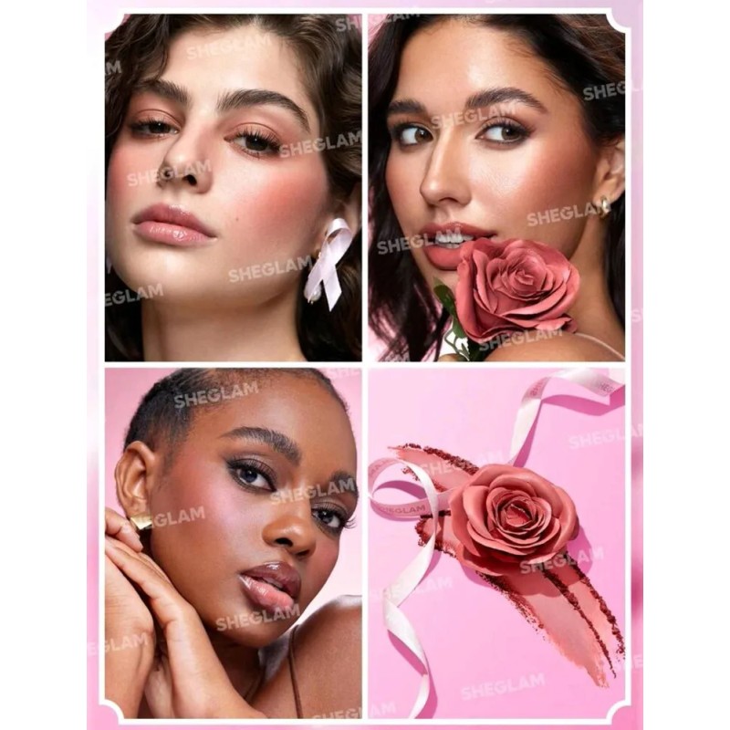 Sheglam Rubor En Polvo En Diseño De Rosa Tono Del