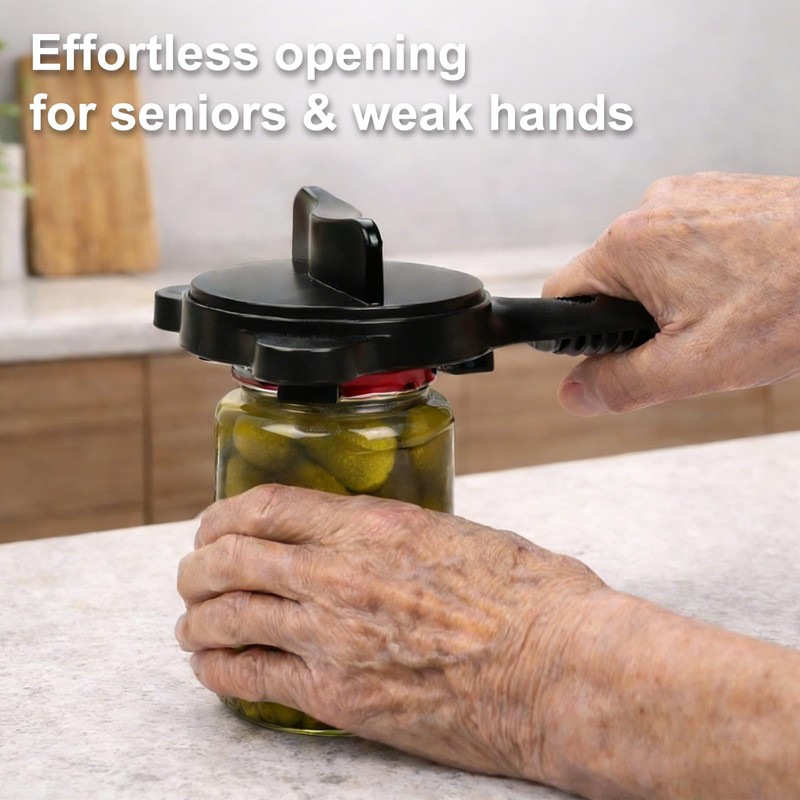 Jar Opener for Seniors, 4-in-1 Adjustable Lid Opener with Non-Slip