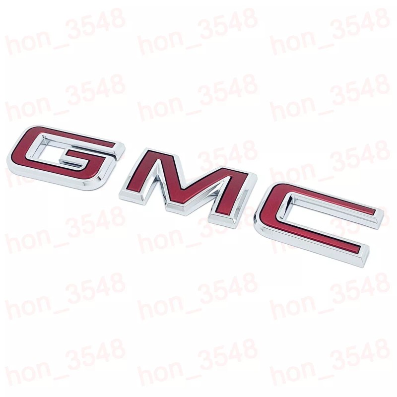 GMC Red Rear Tailgate Only Emblem 2019 -2024 GMC Sierra