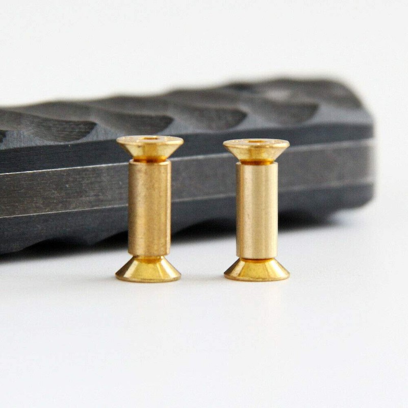 TEAMWILL 10PC Brass Knife Handle Pin Rivets Knife Fasteting Screws
