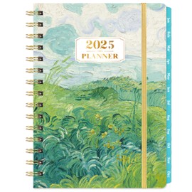 2025 Planner - 2025 Planner Weekly and Monthly, JAN. 2025 - DEC. 2025, 6.4" x 8.5" Calendar 2025 Planner with Monthly Tabs, Sturdy Cover, Premium Paper, Strong Twin-wire, Back Pocket
