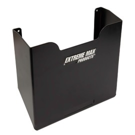 Extreme Max 5001.6692 Wall-Mount Aluminum Catalog Holder for Race Trailer, Garage, Shop, Workshop, Toy Hauler - Black