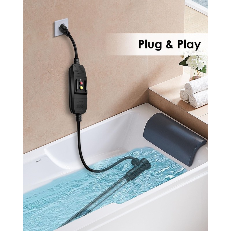 1800W Immersion Water Heater with Plug, Submersible Water Heater for