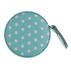 The Quilted Bear Polka Dot Tape Measure - Retractable Tape Measure with Double-Sided Metric and Imperial Tape Measure for Sewing, Dressmaking or Body Measuring Tape, 150 cm (Blue Dot)