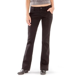 UNIONBAY womens Heather Slash Pocket Stretch Uniform Bootcut Pants, New Black, 9 US