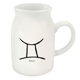 300ml 'Gemini Zodiac Symbol' Ceramic Milk Jug (MJ00014379)