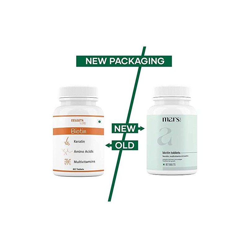  Hair Biotin - 100% Vegan, 60 Tablets | Promotes