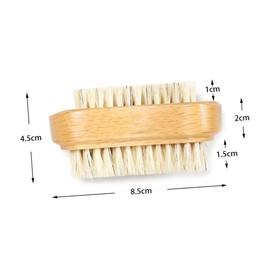 TOVINANNA 3Pcs Wooden Fingernail Cleaning Brush Dual Sided Nail Scrubber Tool for Manicure and Pedicure Flexible Natural Material with Soft Bristles for Home and Salon Use