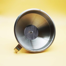 304 Stainless Steel Kitchen Funnel set of 3 with Filter Strainer and Mesh Wide Mouth Wine Funnel Filter Transferring Liquid,Dry Powder Ingredients (funnel 5''+filter 450mesh)