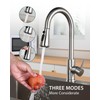 Kitchen Faucet with Soap Dispenser, Hiqufet Brushed Nickel Kitchen Faucet