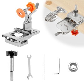 Hinge Drilling Template 35 mm, Drilling Template Pot Hinge, Drilling Quick Drill Guide Locator Pot Hinge Drilling Template for Woodworking Doors and Cabinets Hole Opening