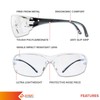 Clear Protective Safety Glasses - Anti Fog Eye Protection -