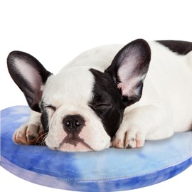 Dog Pillow, U-Shaped Dog Calming Pillow for Pet, Soft Dog Neck Pillow Machine Washable Dog Bed Pillow for Dog and Cat Enhance Sleep Quality (Purple Blue, L)