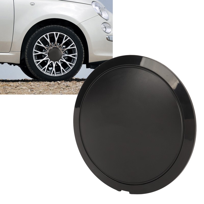 Wheel Hub Center Cap 51884863 Black Background White Font Replacement