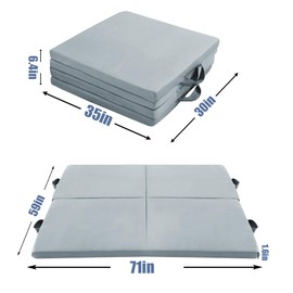 HOMBYS Memory Foam Baby Play Mat Extra Thick Foldable & Portable Playpen Mat for Kids, Toddler Crawling & Play, Super Soft Velvet with Non-Slip Backing Baby Playpen Mat, 71"x59"