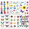 Temporary Tattoos for Kids Girls - 6 Sheets of Glitter
