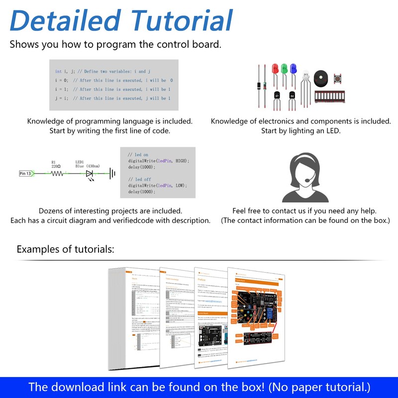 Freenove Projects Kit (No Control Board) (Compatible with Arduino IDE),