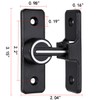 Wocoe Barn Door Latches,Black(Luminous) 90 Degree Gate Lock,Flip Gate Latches