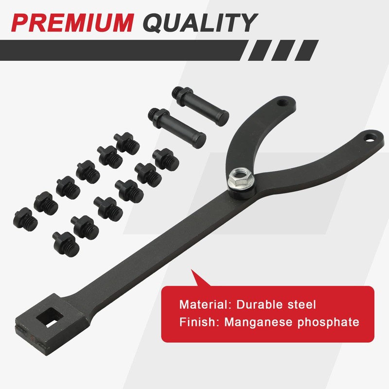 DASBET Variable Cylinder Spanner Wrench Set 15Pcs Adjustable Pin with