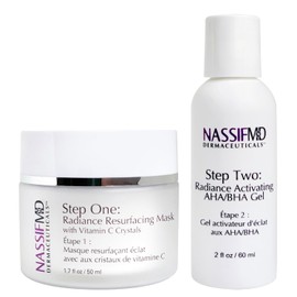 NassifMD Micro-Spa Vitamin C Skin Peel – AHA BHA Exfoliant with Salicylic Acid