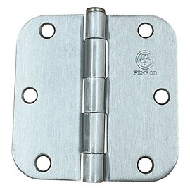 Penrod Interior Door Hinges, Satin Nickel, 3.5 Inch with 5/8 Inch Radius, 2 Pack