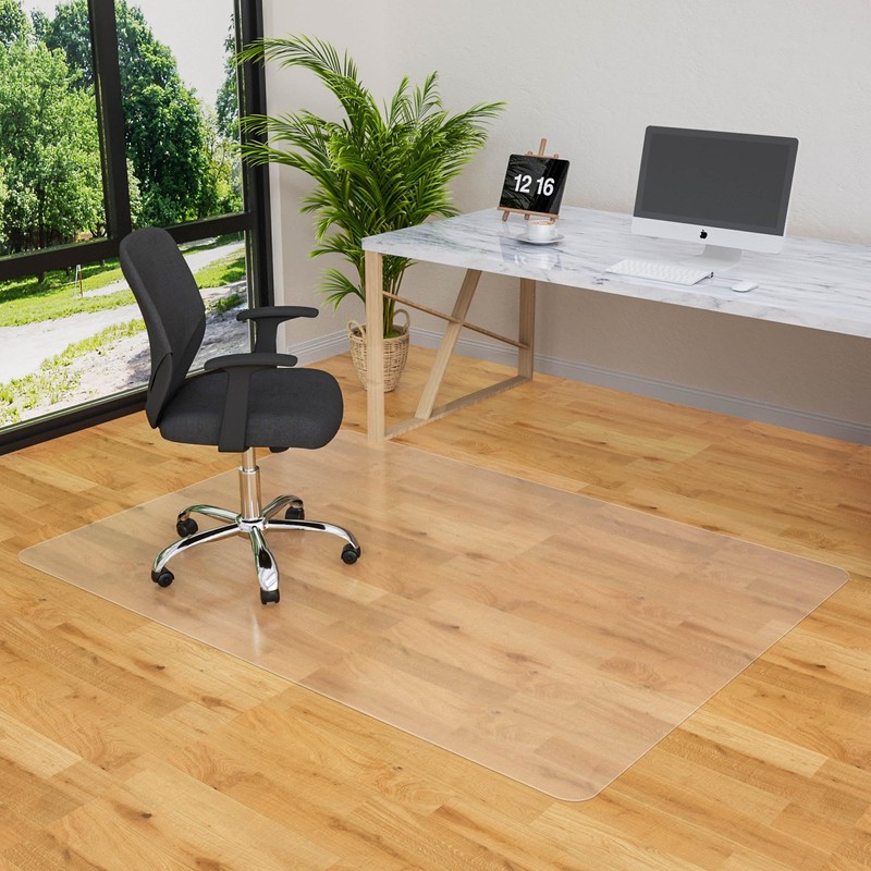 HOMEK Large Office Chair Mat for Hardwood Floor- 46" x